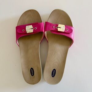 Dr. Scholls Classic Fuchsia Slide Sandals